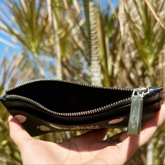 Kate Spade Large Slim Card Holder Orchard Toss Apple Blazer Blue Apple - Picture 3 of 4